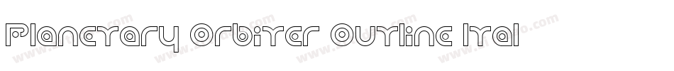 Planetary Orbiter Outline Italic字体转换